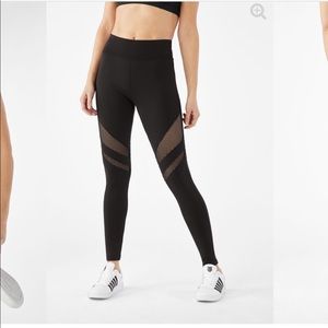 Open Mesh Detail Active Leggings